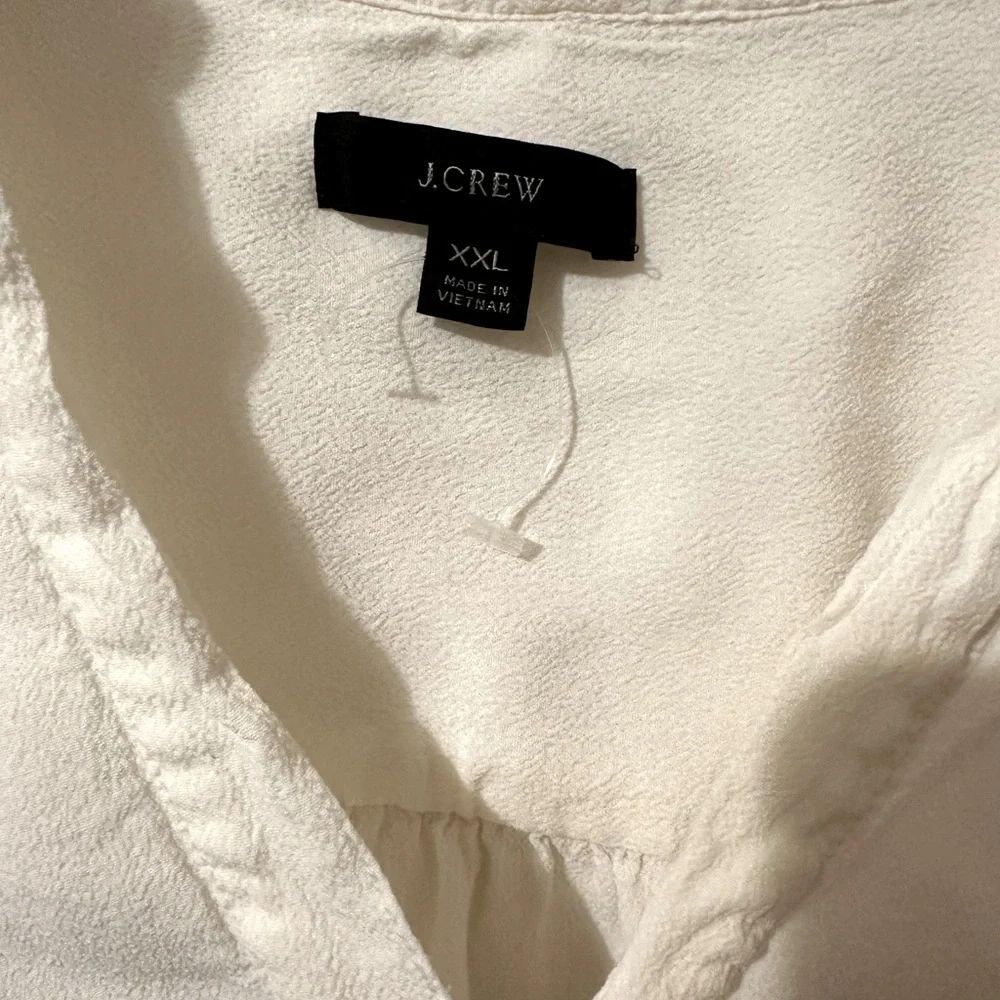 J. Crew Drapey Band Collar Shirt